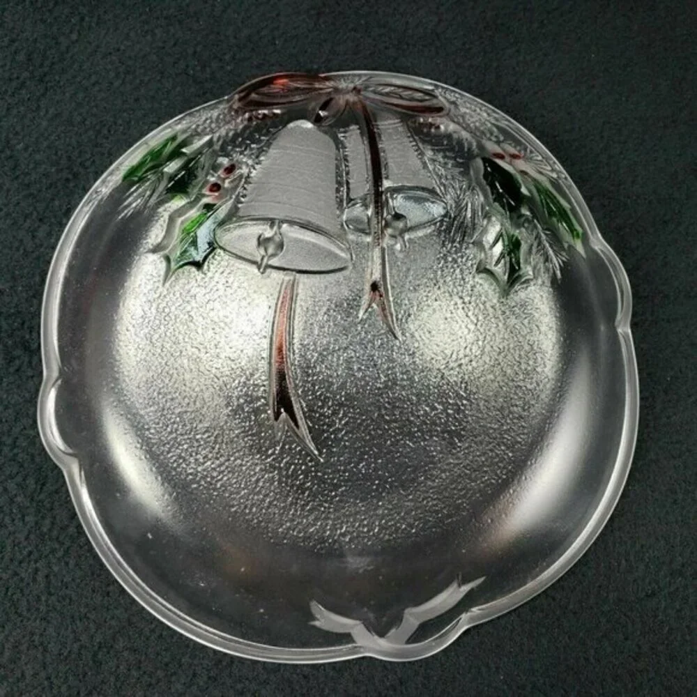 Mikasa Sweet Dish Holiday Bells Collection‎ Snack Treats Plate Serving Christmas